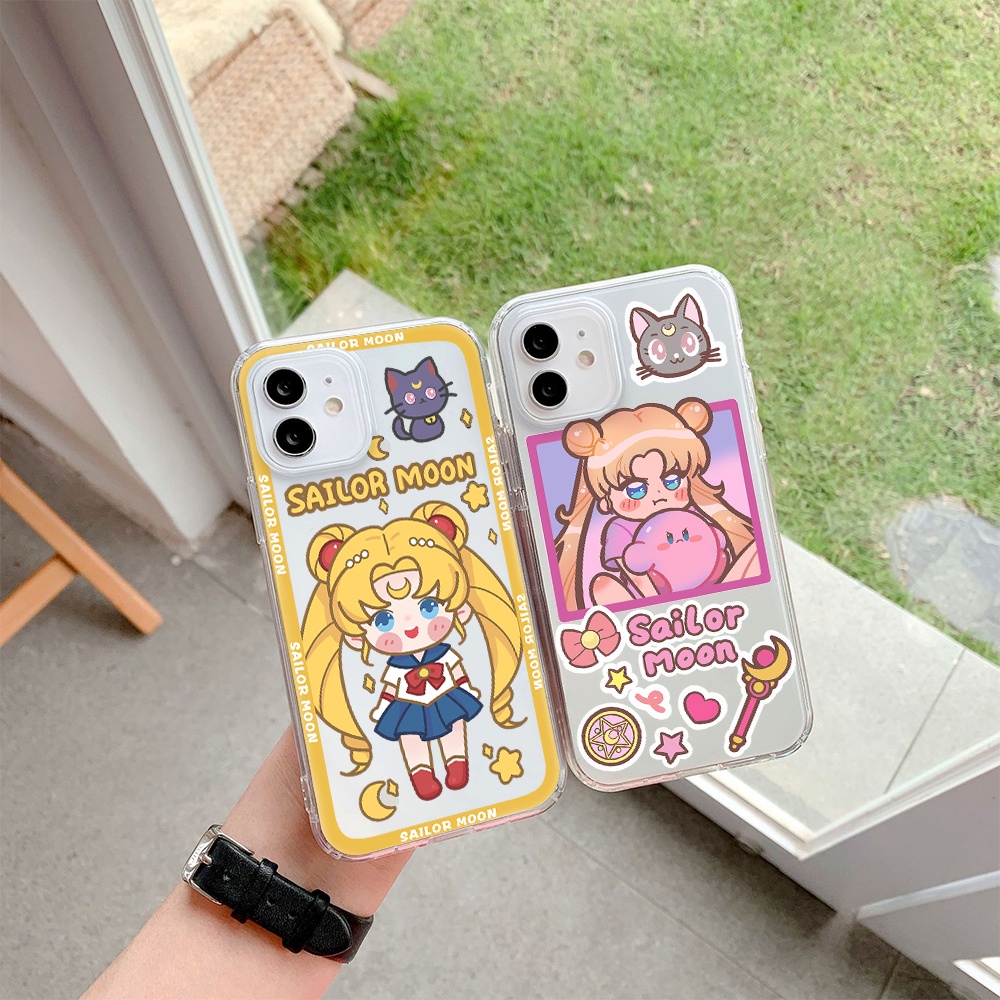 Sailor Moon Ốp Điện Thoại Hình Thủy Thủ Mặt Trăng Cho iPhone 11 12 13 pro max XS X XR XSMax 7 8 6 6s plus 5 4 SE 2020