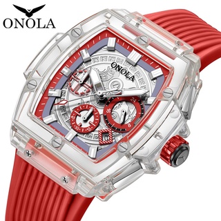 ONOLA vỏ trong suốt đa chức năng dạ quang chống nước đồng hồ nam đồng hồ nữ