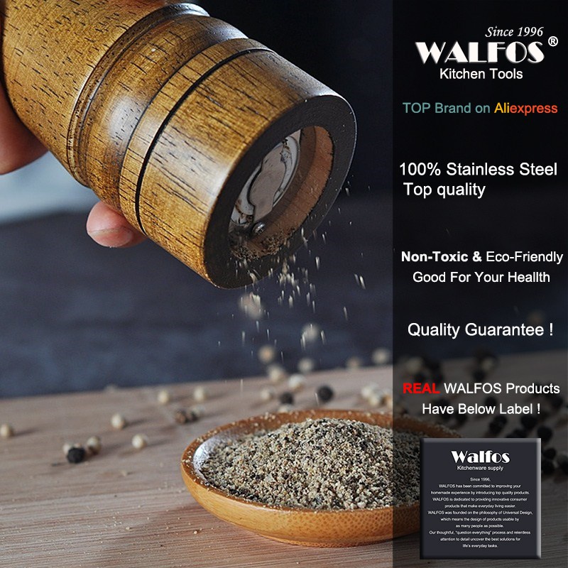 Dụng cụ xay muối tiêu WALFOS bằng gốm lõi gỗ rắn số 3