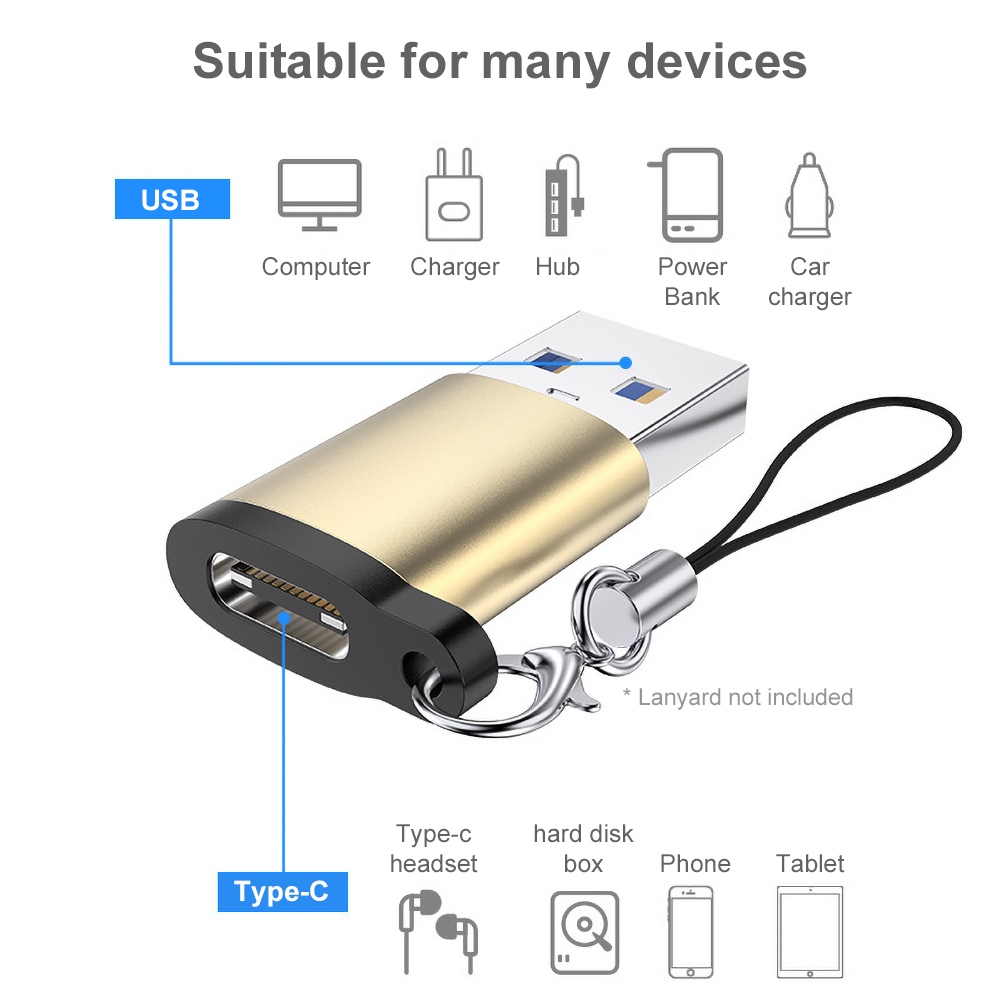 Đầu Chuyển Đổi Từ Giác Cắm Type-C Sang Cổng Usb 3.0 Tiện Dụng