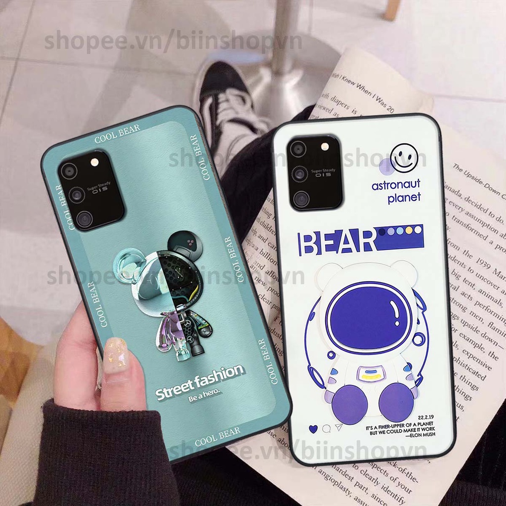 Ốp Samsung S10 Lite hình gấu bear brick đẹp độc lạ, thời trang, cá tính