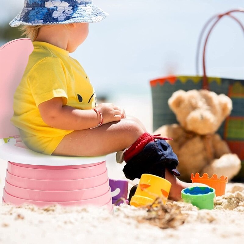Bô vệ sinh em bé KidAndMom gấp gọn di động thuận tiện để trong nhà hoặc đi du lịch