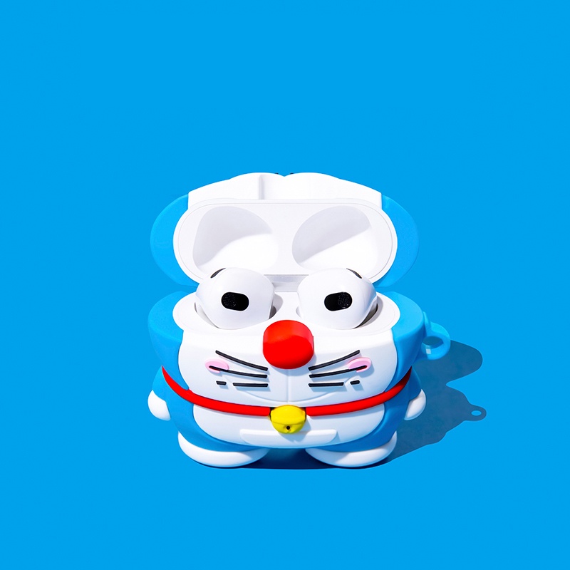 Vỏ Bảo Vệ Hộp Sạc Tai Nghe Airpods 3 Pro 2 3 Họa Tiết Hoạt Hình Doraemon Phong Cách Mới 2021 Ốp
