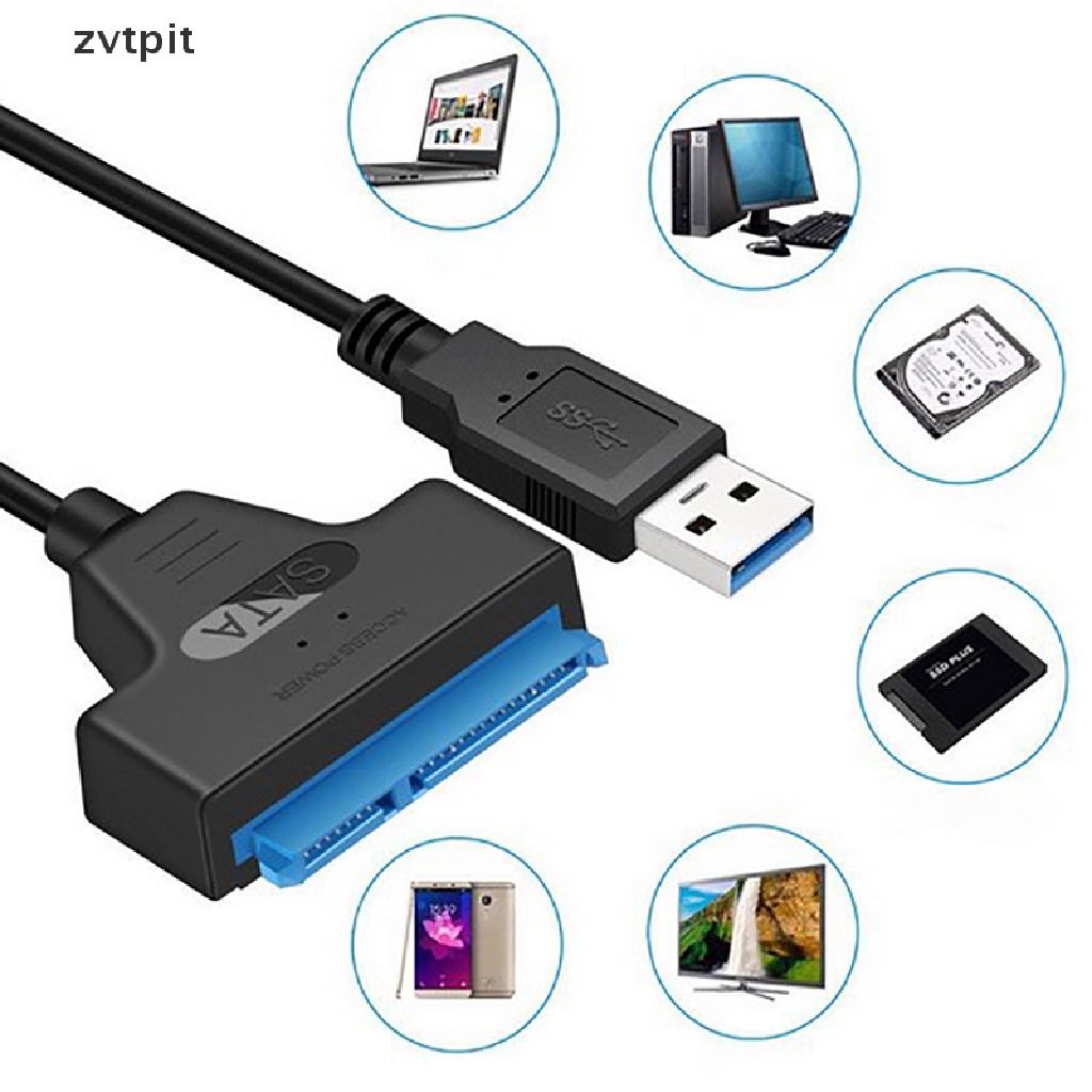 [ZVPT] USB 3.0 to SATA 2.5&quot; External Hard Disk Drive Adapter Reader For SSD HDD Cable DSF