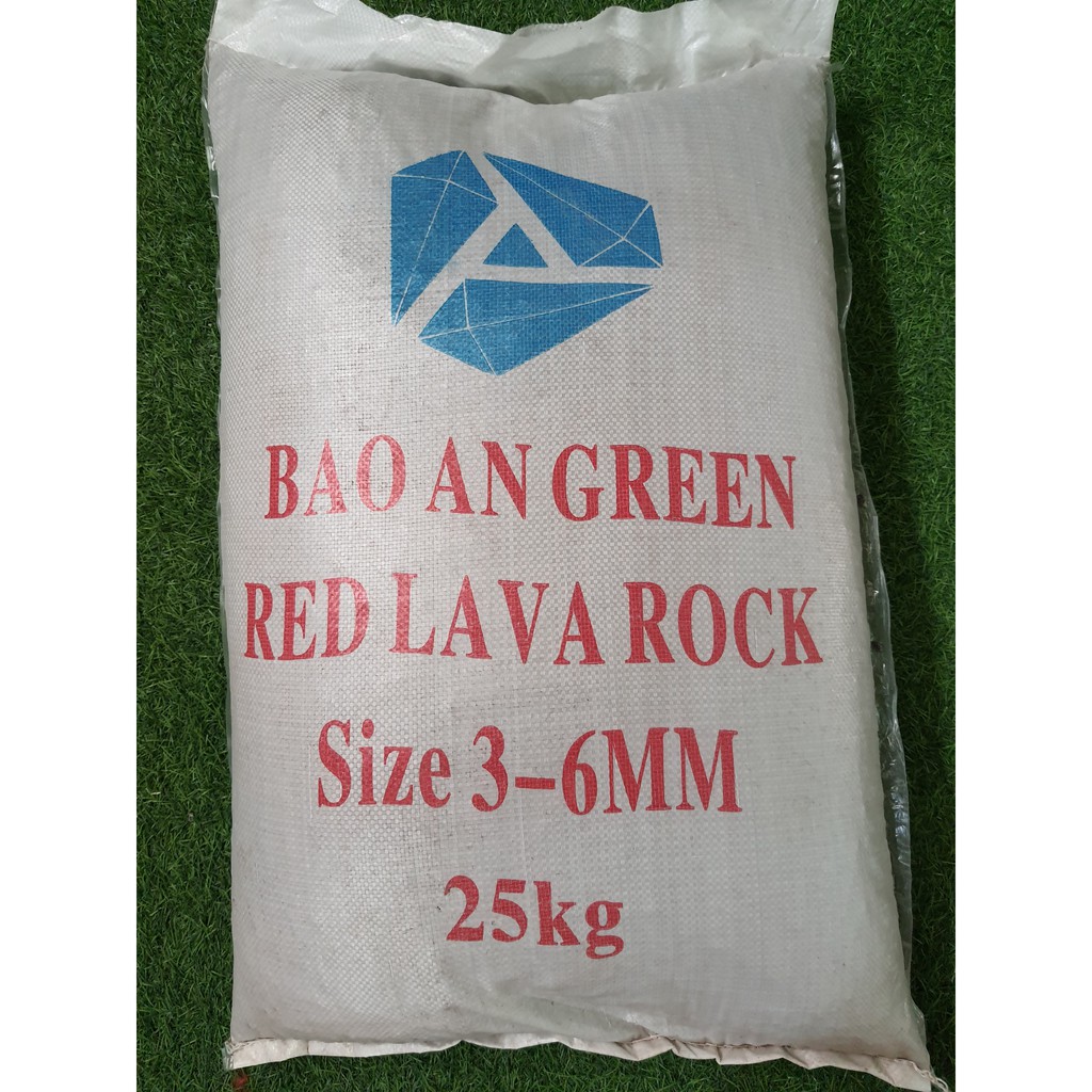 1KG Đá nham thạch đen hoặc đỏ size 3-6mm | Lava đen đỏ | Đá Scoria| đá rải mặt xương rồng sen đá, lithops