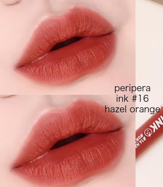 SON INK MATTE BLUR MÀU 16 - HAZEL ORANGE- CAM NÂU ĐẤT