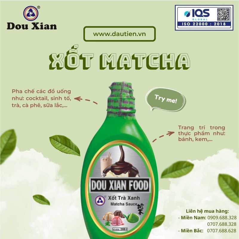 Xốt matcha 700g dow xian