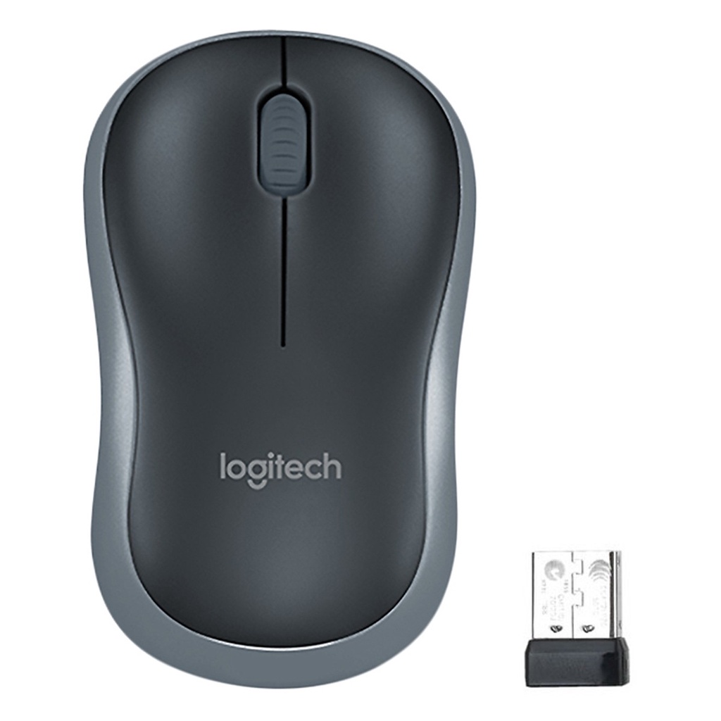 Chuột quang không dây Logitech M185 - Swift Grey Bảo hành chính hãng