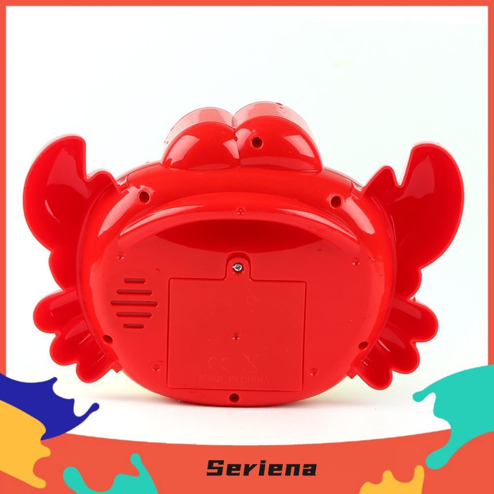 Seriena Electric Crab Bubble Machine Bathtub Bubble Maker Light Music Baby Bath Đồ chơi