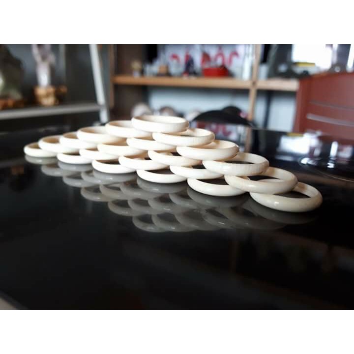 Nhẫn trơn Mỹ Nghệ - Màu Ngà 3mm