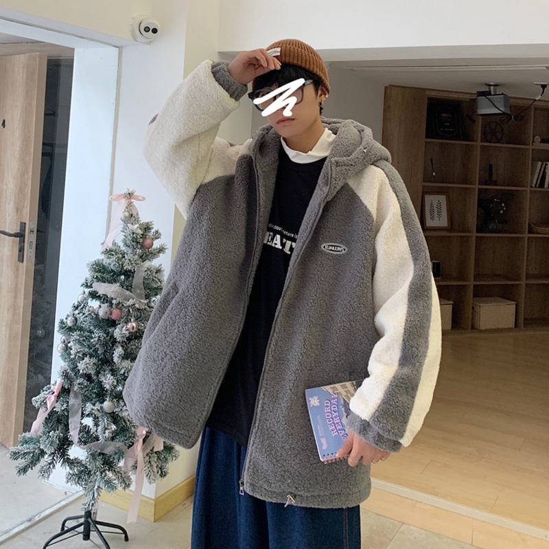 Áo khoác hoodie tay dài dáng rộng thiết kế mới thời trang theo phong cách hồng kông dành cho cặp đôi