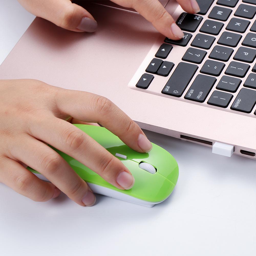 Chuột Không Dây 2.4GHz Siêu Mỏng Kết Nối USB Chất Lượng Cao