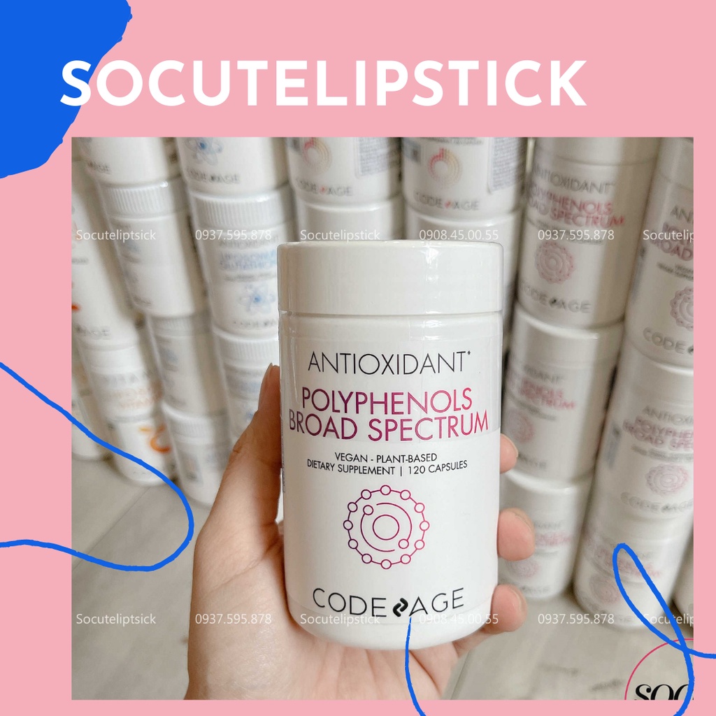 Viên Chống nắng sáng da Codeage Polyphenols Broad Spectrum