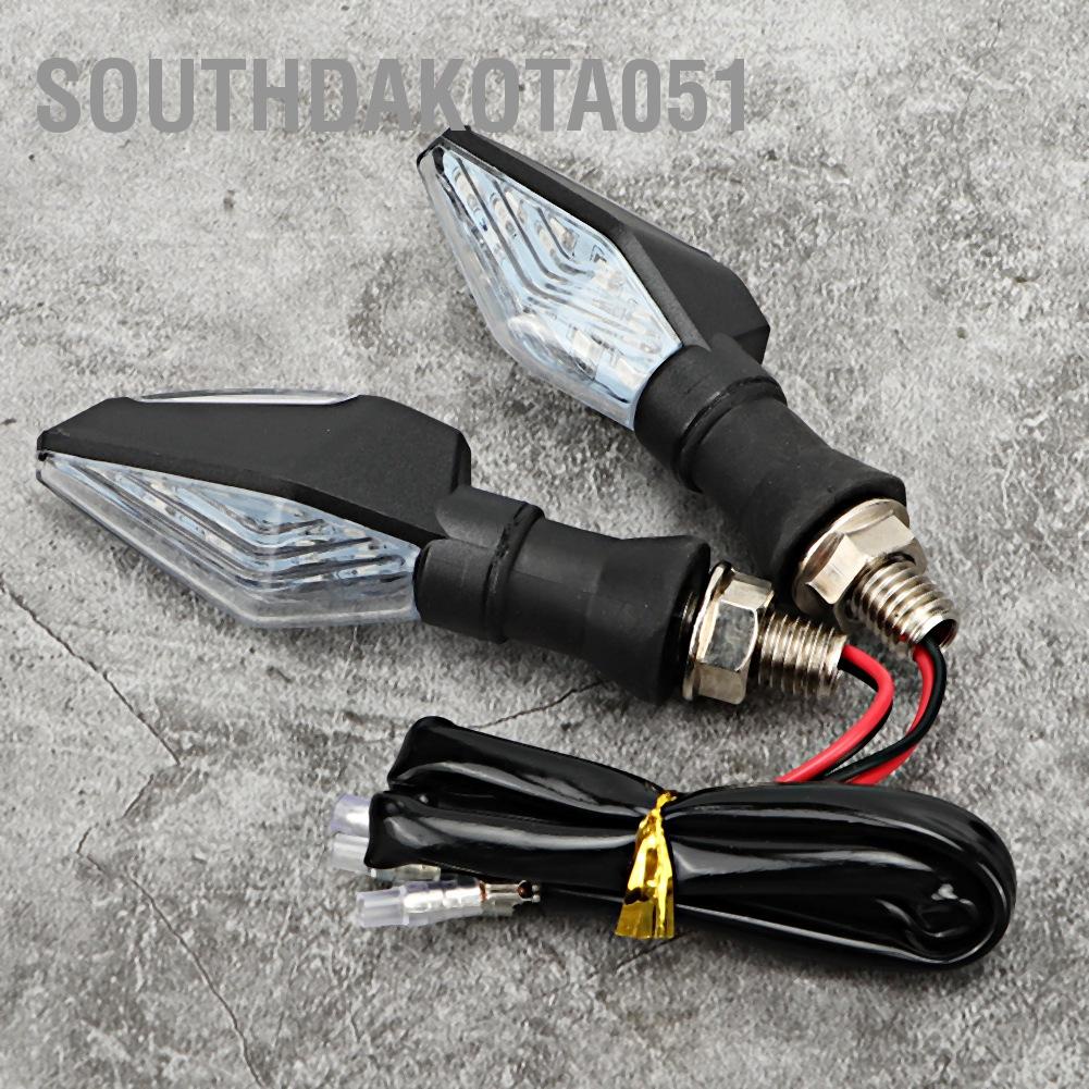 Southdakota051 2PCS 12 LED Two-Color Turn Signal Light For Motorcycle Scooters ATV Accessories(MK-024)