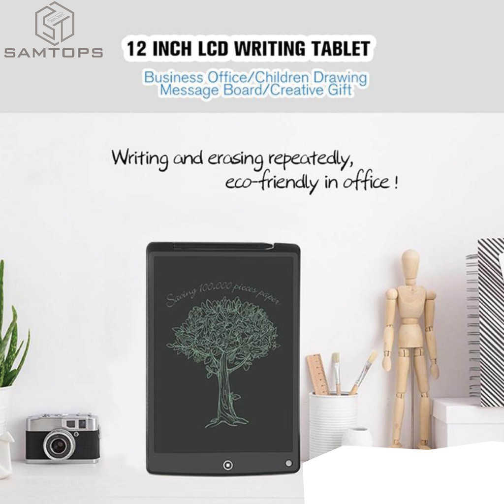 Bảng Viết Điện Tử Màn Hình Lcd 12 Inch Cho Bé