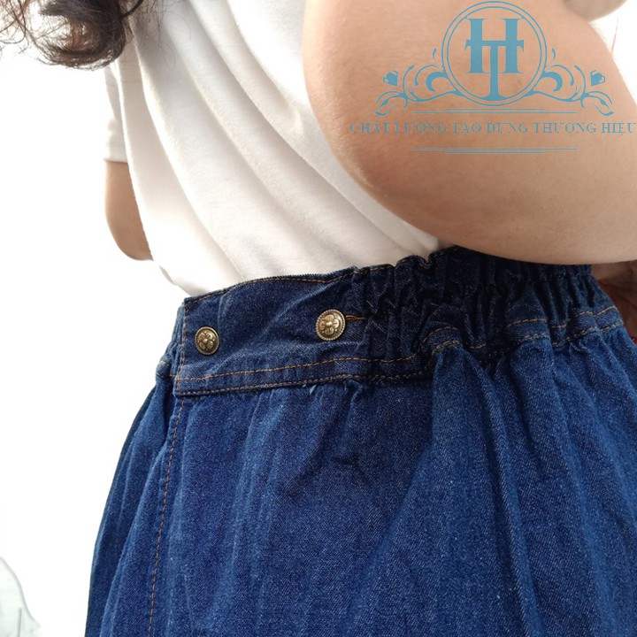 [MUA KÈM DEAL SỐC] NGUYÊN BỘ ÁO VÁY CHỐNG NẮNG JEAN - Có Áo khoác &amp; Váy chống nắng Jean thêu họa tiết Bông Lúa
