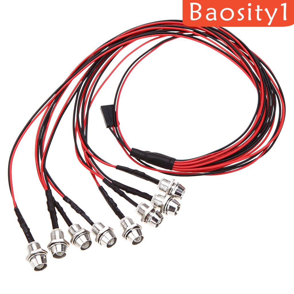 [Baosity1] Bộ 8 Đèn Pha LED Cho Xe Điều Khiển Từ Xa Traxxas HSP Redcat RC4wd Axial SCX10 D90 HPI