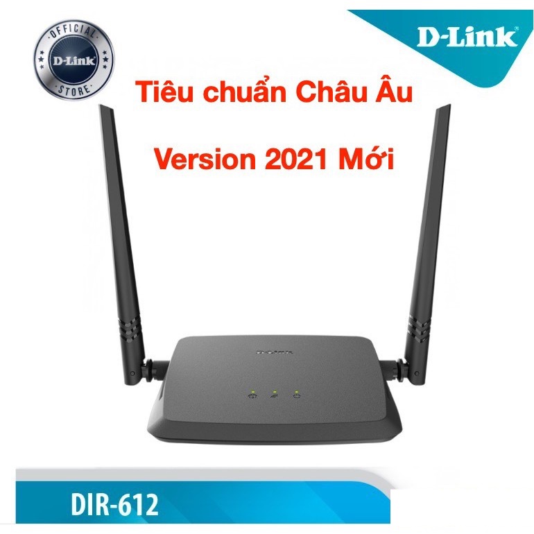 [Tiêu chuẩn Châu Âu ] Bộ phát wifi N 300Mbps Wilreless Router D-LINK DIR-612 - Version Mới 2021 - Hàng chính hãng