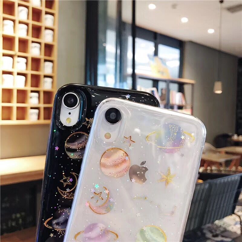 Ốp lưng trong suốt hoạ tiết vũ trụ dành cho điện thoại Apple iPhone 12 11 Pro Max 6 6s Plus 7 8 Plus | BigBuy360 - bigbuy360.vn