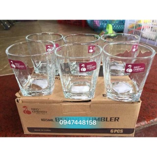 Bộ 6 cốc thuỷ tinh vuông cao cấp