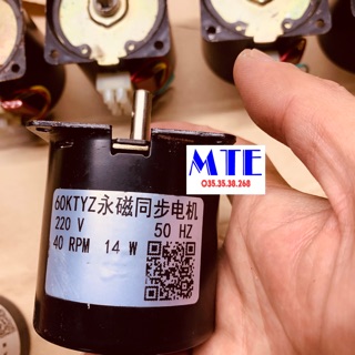 60KTYZ - Động cơ giảm tốc 14W 220V - giảm tốc mini 5v 10v 15v 20v 30v 40v