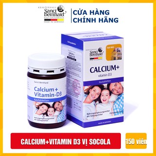Viên nhai Calcium Vitamin D3 chống còi xương cho bé hộp 150 viên- [ Chính hãng Sanct Bernhard Đức]