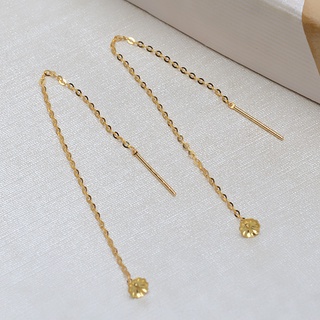 Khuyên tai mạ vàng 18k hình chữ o au750