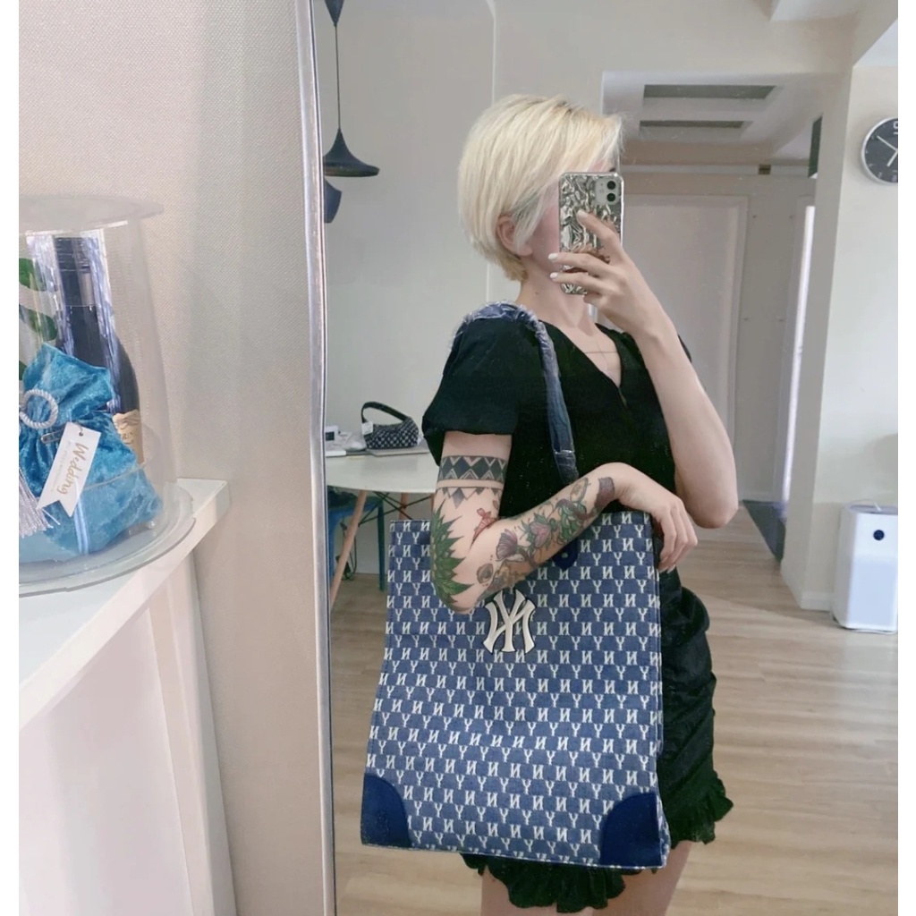 2 Túi MLB NY họa tiết hoa cổ điển kích thước 35*8*39cm thời trang 2021