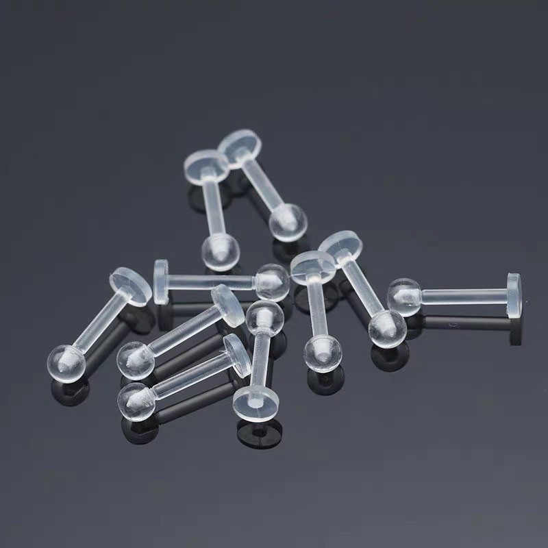 Khuyên tai silicon trong suốt nam nữ unisex chốt xoay CHỐNG DỊ ỨNG trong suốt và giấu lỗ xỏ CHILLEE
