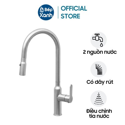 Vòi Rửa Chén Malloca K046-S - Có Dây Rút - Chất Liệu Inox 304