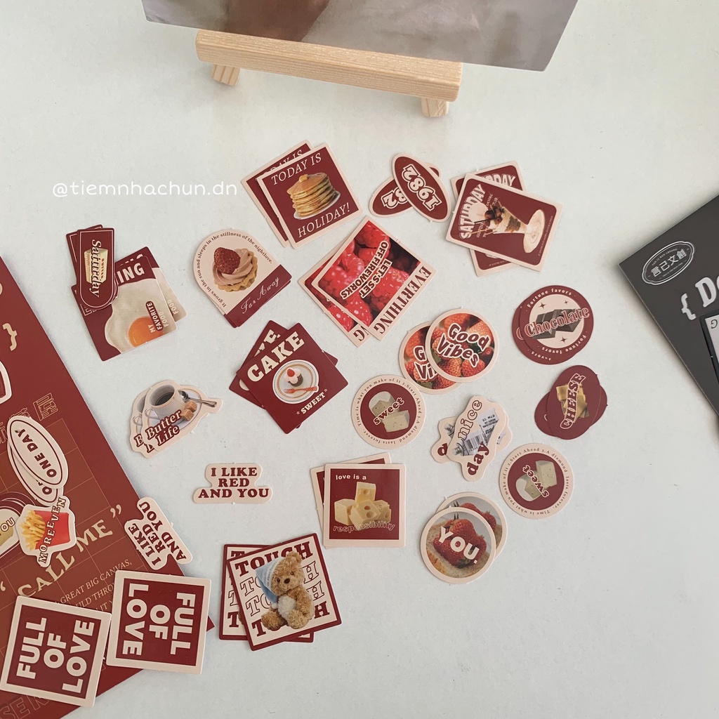 SET 50 STICKER HIỆN ĐẠI CALL ME trang trí journal (ảnh thật) - Tiệm nhà Chun