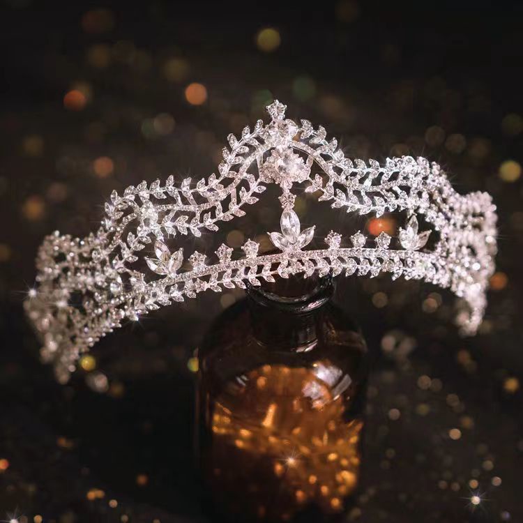 Vương Miện Đính Đá Thời Trang Năm 2021 Dùng Làm Phụ Kiện Tóc Cho Cô Dâu