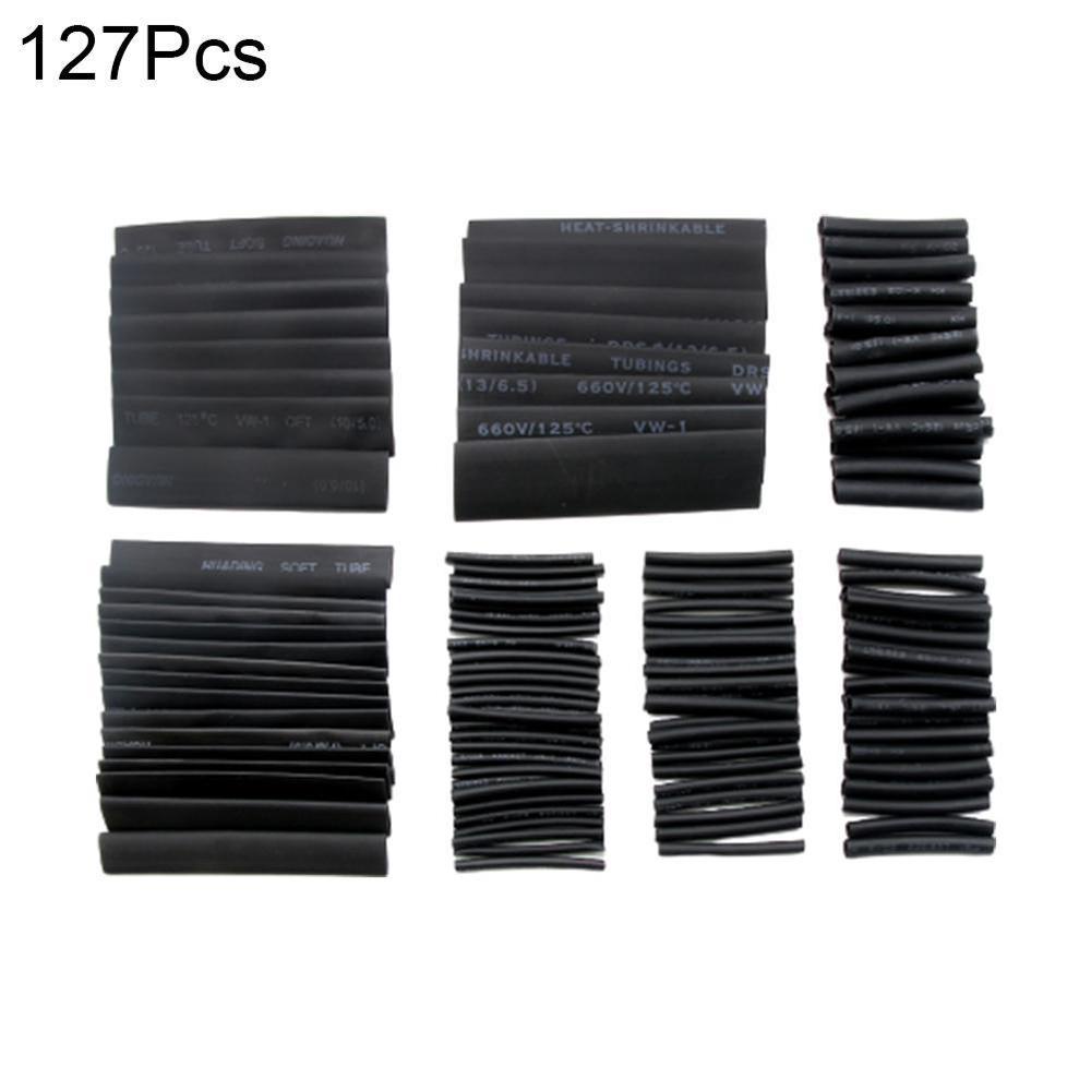 Bộ 127 Ống Bọc Dây Cáp Co Nhiệt Màu Đen Chống Thấm Nước Tỉ Lệ 2: 1
