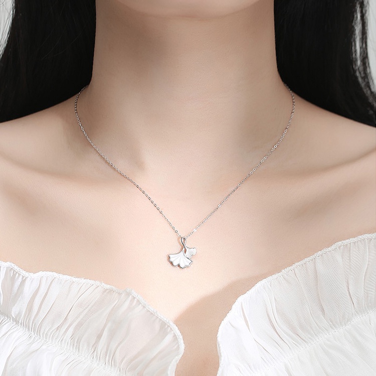 Dây Chuyền Bạc Nữ mẫu hìnhVỏ Sò Sansheng May Mắn - Vòng Cổ Bạc hàng tự thiết kế M.Lady jewelry