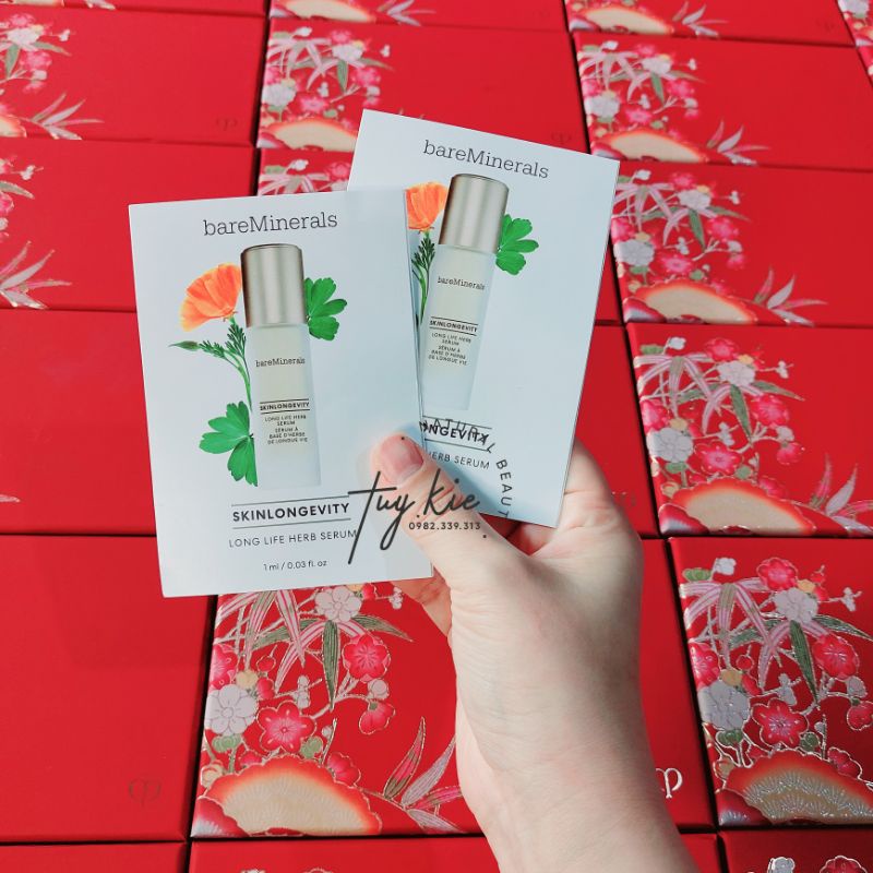 [ Combo 10 gói ]Tinh Chất Chống Lão Hóa BareMinerals Skinlongevity Long Life Herb Serum