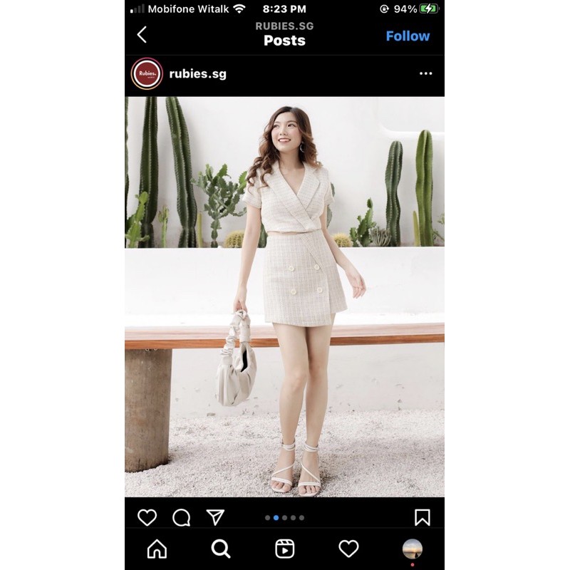 PASS LẠI ÁO RUBIES ASHER TOP KEM SIZE M