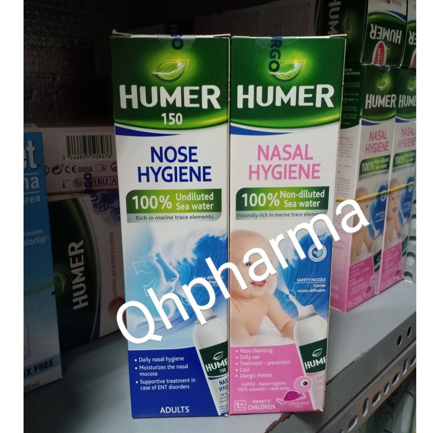 HUMER 150ml xịt muối biển cho mũi khô thoáng