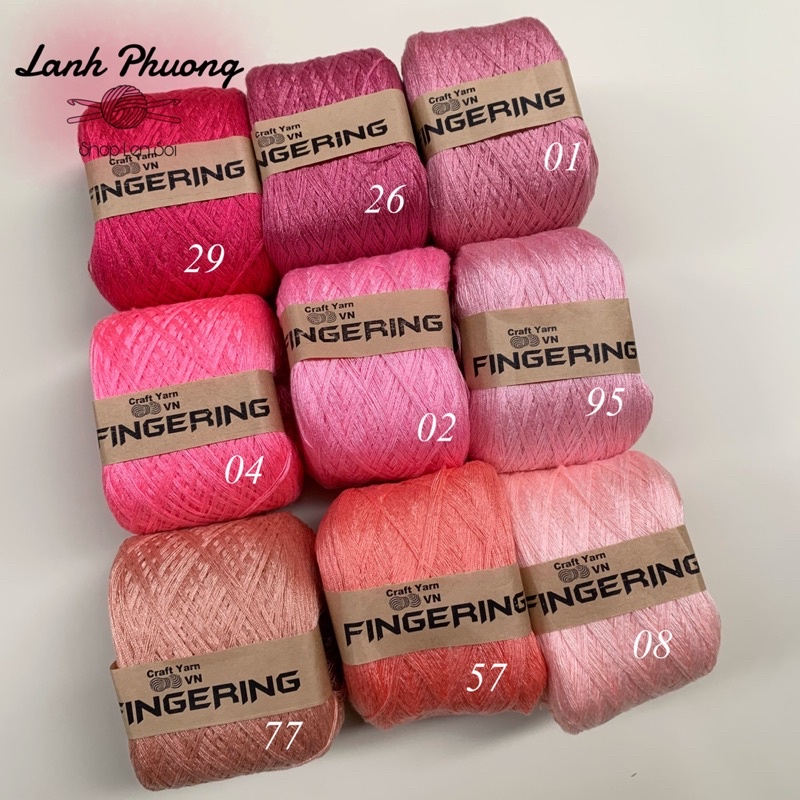 Sợi Fingering Cotton Bóng Chập 4, Đan Móc Váy Áo, Bikini Mùa Hè