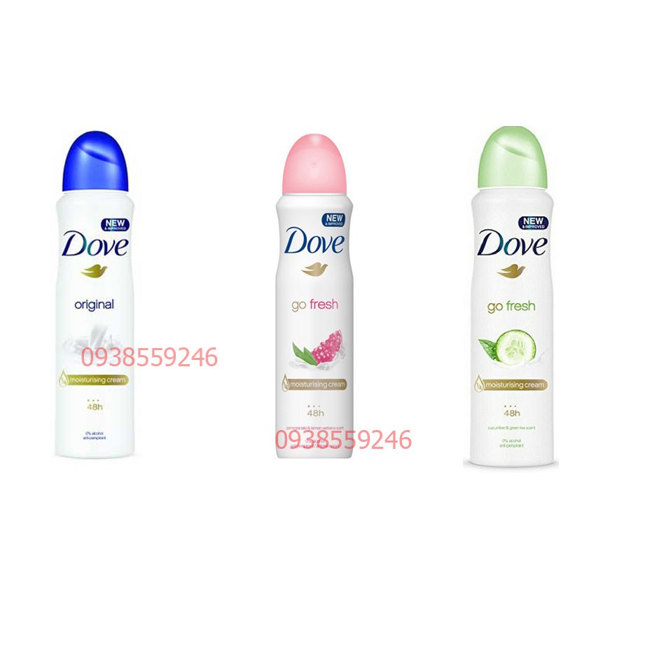 Xịt Khử Mùi Dove 150ml