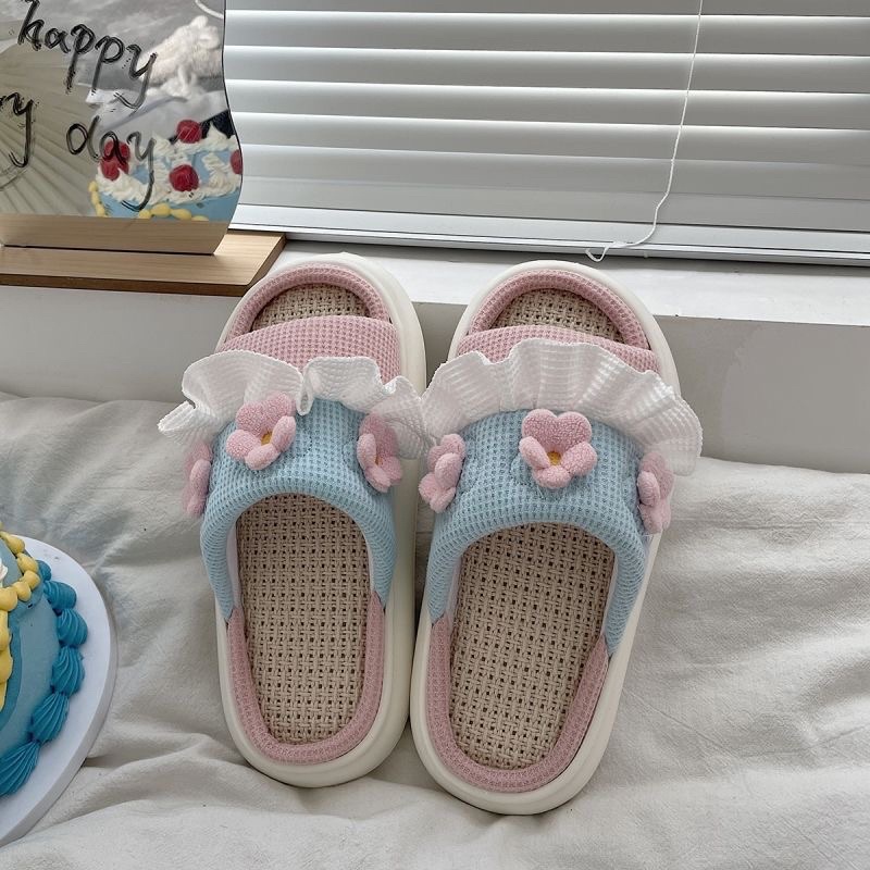 SẴN CAM - DÉP BÔNG HOA BÈO XỎ NGÓN DỄ THƯƠNG, DÉP ĐI TRONG NHÀ CUTE