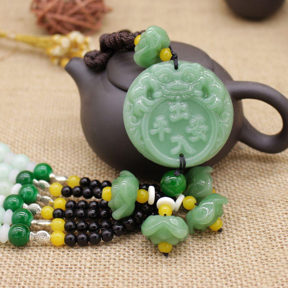 LANFY Mặt Dây Chuyền Bằng Đá Obsidian Tự Nhiên Sáng Tạo Thời Trang Cho Cặp Đôi