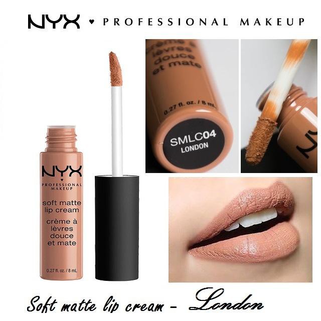 #04 London Son kem NYX chính hãng Soft Matte Lip Cream Màu SMLC04