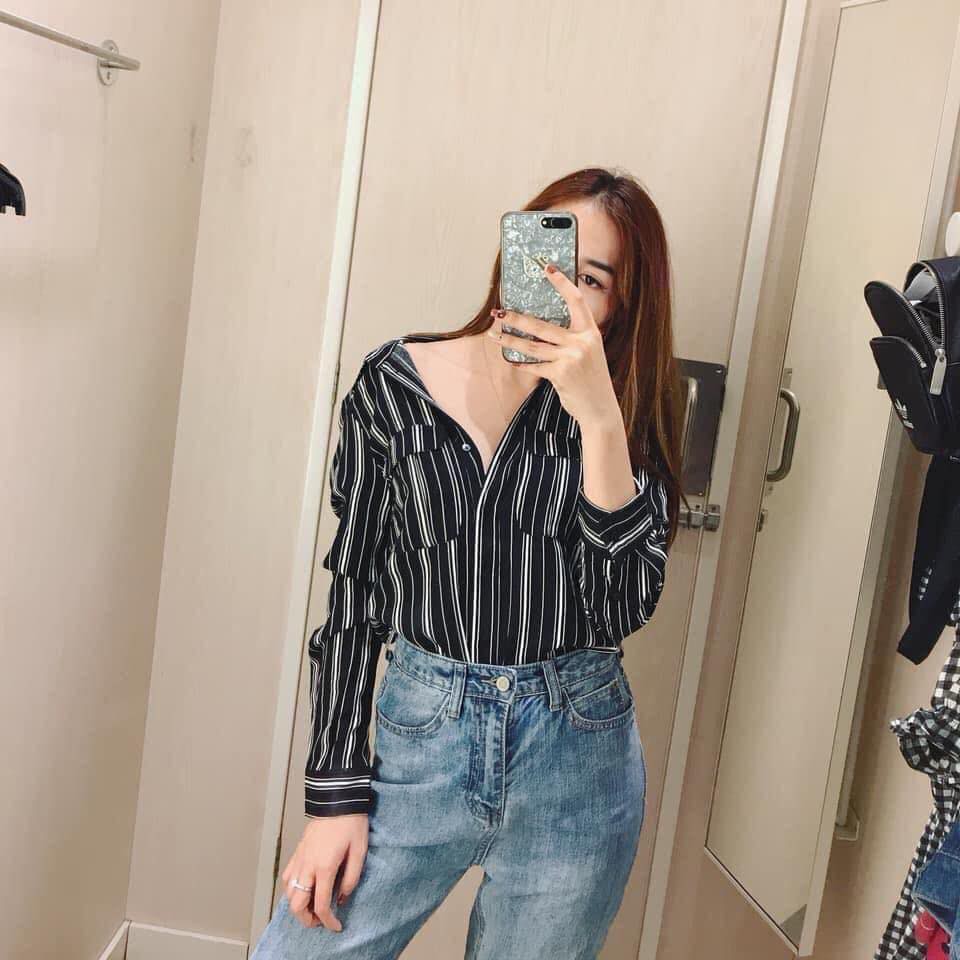 Áo sơ mi kẻ sọc HM Auth
