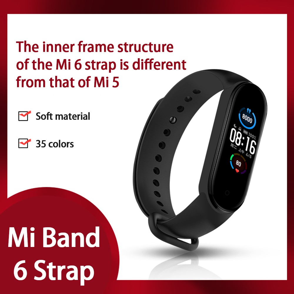 Dây Đeo Tpu Thay Thế Cho Đồng Hồ Thông Minh Xiaomi Mi Band 6