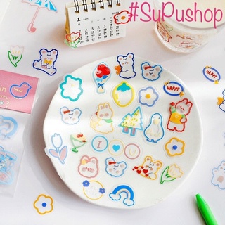 🍃🍃STICKER GÓI 45 TẤM CHỐNG NƯỚC SIÊU KUTE🍃🍃