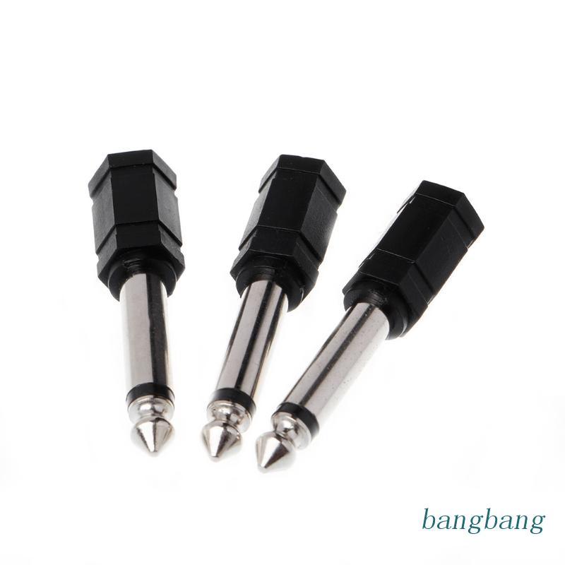 Set 3 Giắc Cắm Chuyển Đổi 6.35mm 1 / 4 &quot;Mono Sang 1 / 8&quot; 3.5mm Female