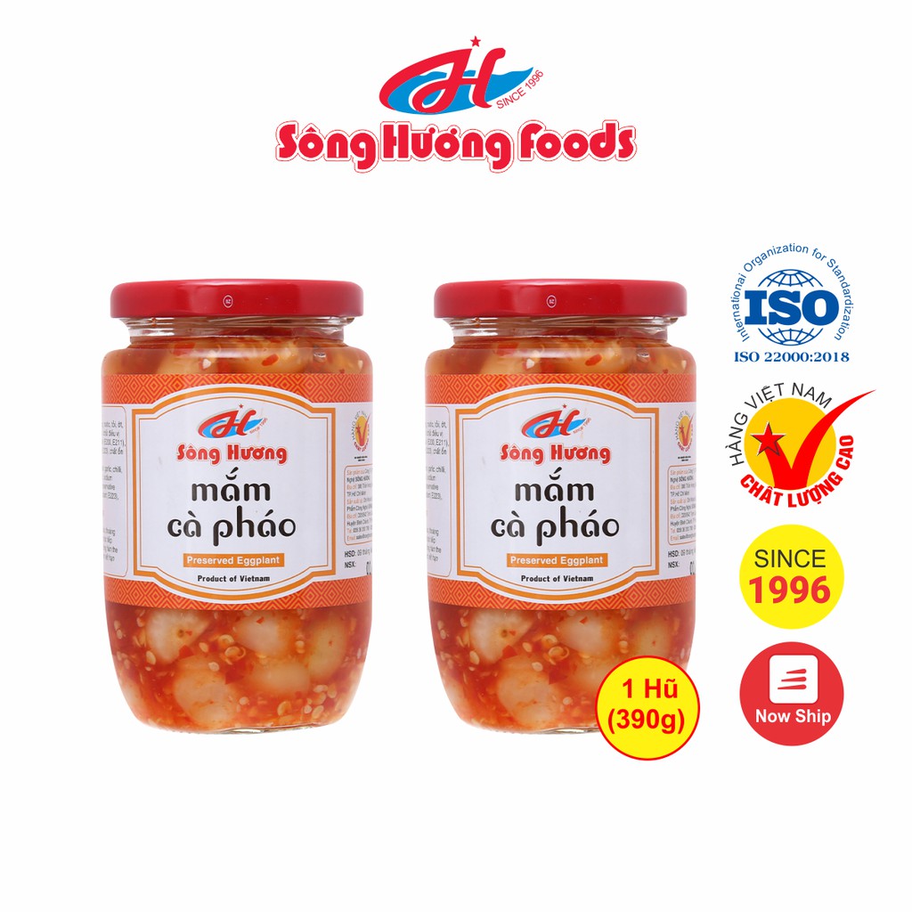 2 Hũ Mắm Cà Pháo Sông Hương Foods Hũ 390g - Ăn kèm cơm , bún , phở , mì tôm , bánh chưng , thịt nướng