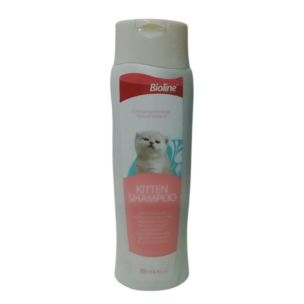 Bioline kitten shampoo Sữa tắm gội cho mèo con mèo có da nhạy cảm 200ml chăm sóc lông da khoẻ bóng