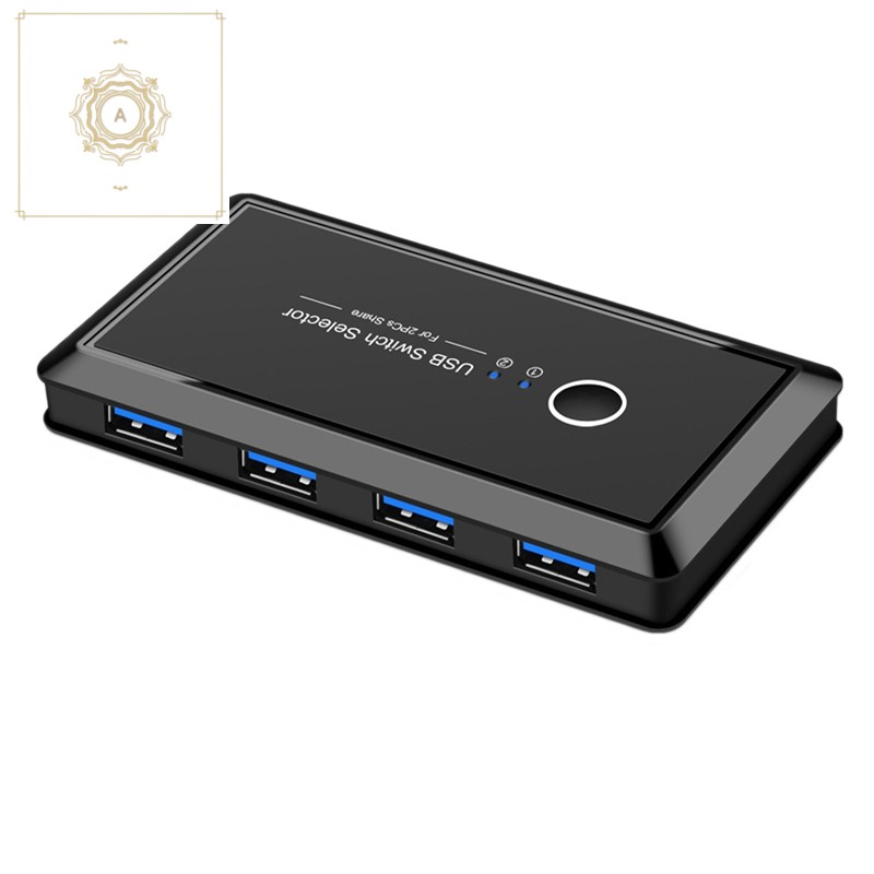 Bộ Chia 4 Cổng Usb 3.0 Kvm 2 Cổng Cho Bàn Phím Máy Tính