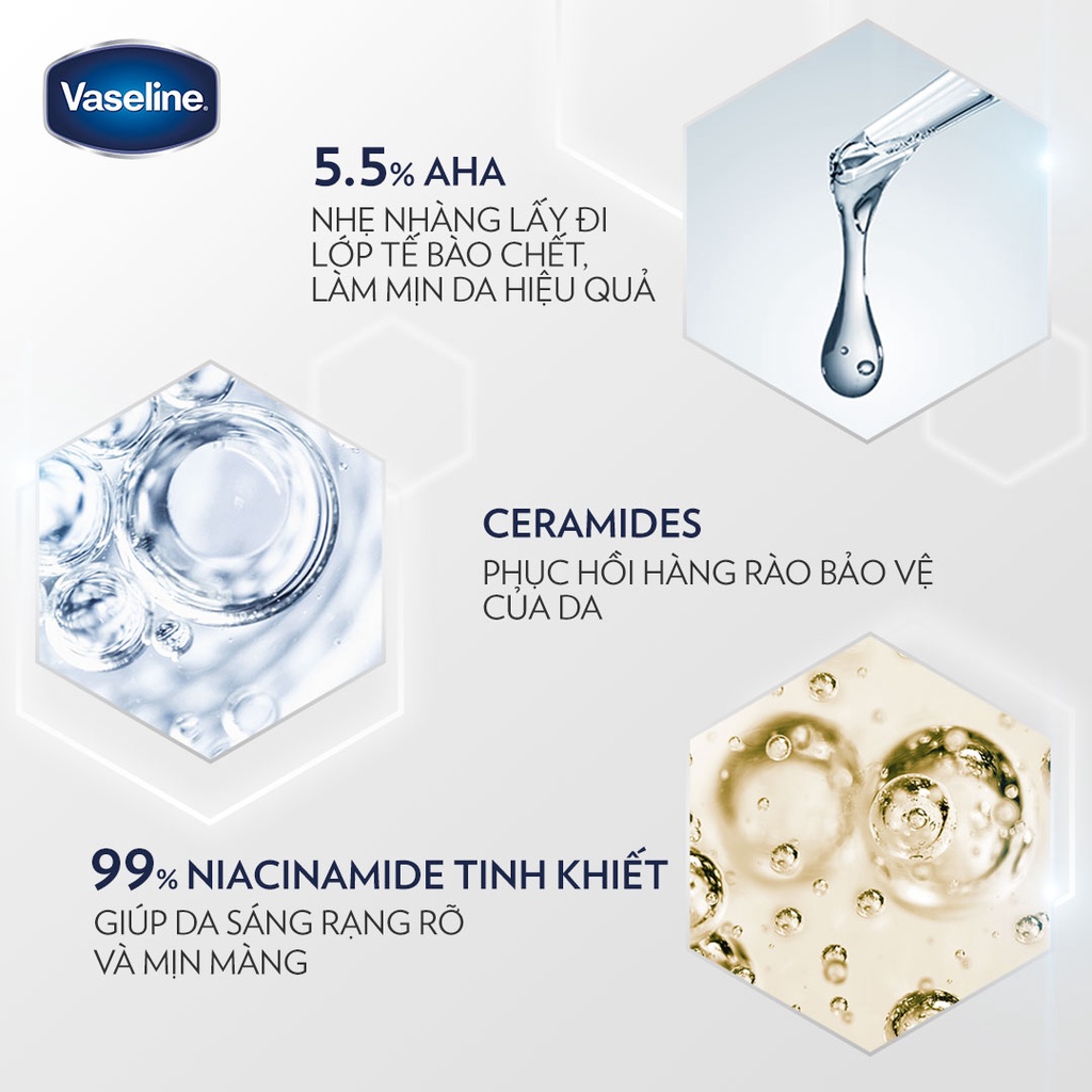 Sữa Dưỡng Thể Vaseline Dưỡng Sáng Da 5% Niacinamide 250ml Pro Derma 3 Niacinamide Brightening Body Lotion